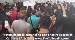 cal state LA ben shapiro speech