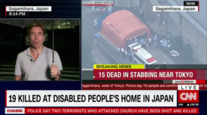 image screenshot via CNN video report on knife attack in Japan