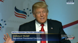 Donald Trump at Road to Majority Conference 2016 image screenshot from CSPAN video