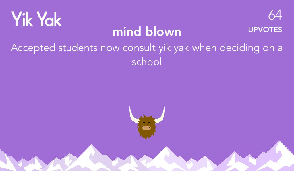 Yik Yak, a popular app among college students