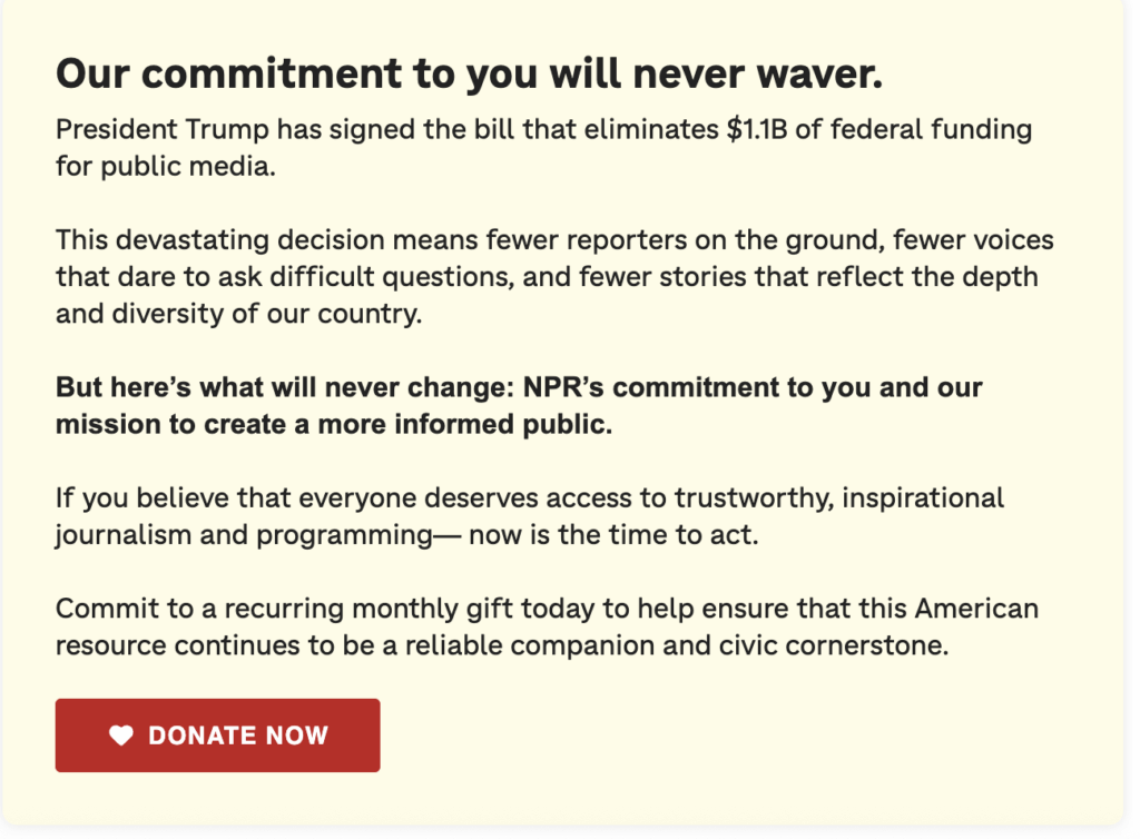 NPR Blames Trump for Financial Distress